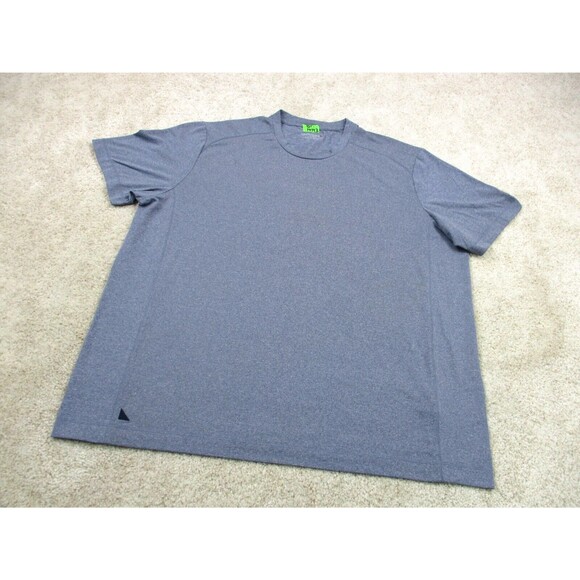 UNTUCKit Shirt Mens Extra Large XL Blue Stretch Short Sleeve Crew Neck Casual - Picture 2 of 12